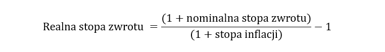 Realna stopa zwrotu - wzór