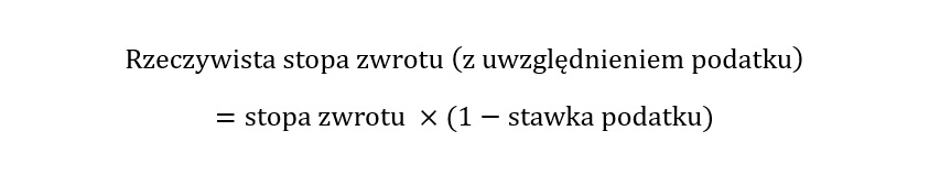Rzeczywista stopa zwrotu - wzór